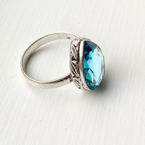 Blue Topaz Size 9 Sterling Silver Gemstone Ring New - Picture 2 of 12